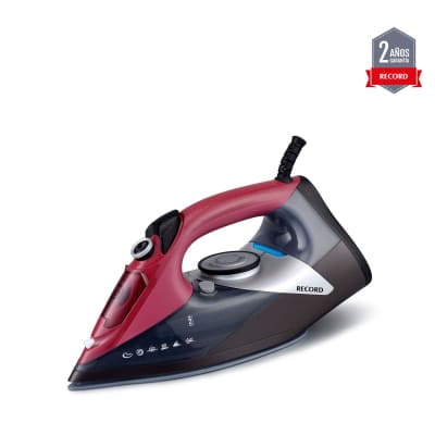 PLANCHA A VAPOR RECORD REC-CLPLR104 CON BASE ANTIADHERENTE