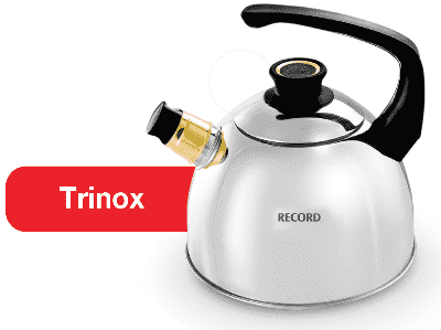 TETERA RECORD TRINOX 2.4 LITROS 20CM CON FONDO DIFUSOR ENCAPSULADO