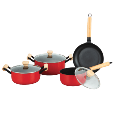 JUEGO DE OLLAS RECORD RUBY 7 PIEZAS ANT O 20+24+CA18+SA241