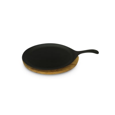 SARTEN RECORD OVALADA HIERRO FUNDIDO C/ BASE MADERA F0.70