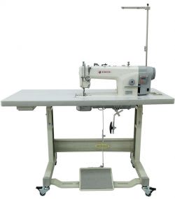 Máquina de coser industrial recta 141g-20cex motor inc. + mueble