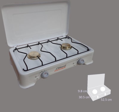 COCINA MESA 2 HORNILLAS CITECIL CIT04 862 CHATA CON TAPA LOZA F61