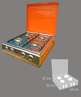 COCINA DE MESA CITECIL 845 CORY TM 4H MESA DE ACERO C/T CIT21 F71