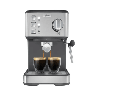 CAFETERA ESPRESSO OSTER BVSTEM5502-053 1100 WATTS PREPARA HASTA 2 EXPRESSOS POR CICLO F121