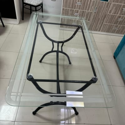 TABLERO COMEDOR RACTANGULAR VIDRIO JARO 8