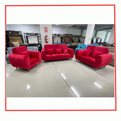 Juego de sala muñoz VINTAGE ZAID 3-2-1 patas altas1