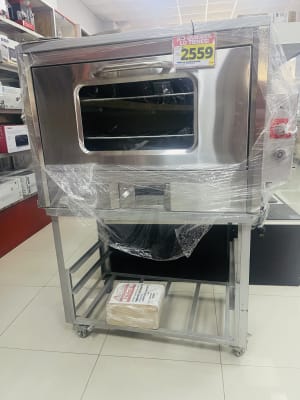HORNO PANADERO 100CM ORMEÑO 100ANx145ALx60FDO MULTIFUNCIONAL BASE FIERRO RELOJ FRONTAL INOX F751