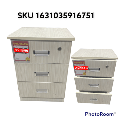 VELADOR 60CM 3 CAJONES MELAMINA DABASCOL 60x40 F151