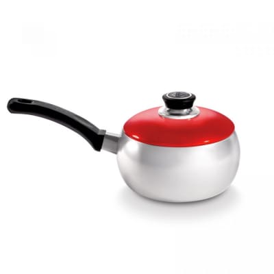 CACEROLAALUMINIO RECORD 18CM BOMBEADA ANODIZADO CON TAPA COLOR F21