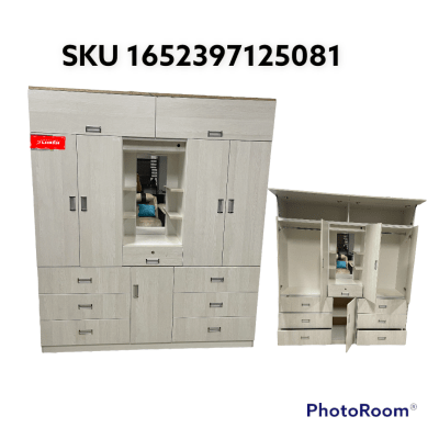 ROPERO DE MELAMINA DABASCOL 180X210 CON TOCADOR F1501