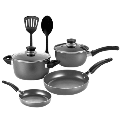 JUEGO DE OLLAS RECORD BASICO 8 PIEZAS ANT/C HA O24+CA16+SA18-22+NYLX2Y1