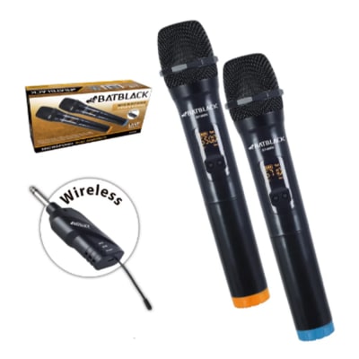 MICROFONO INALAMBRICO BATBLACK BT-668N UHF DUAL F2.101
