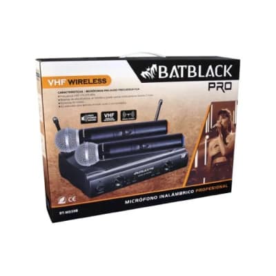 MICROFONO INALAMBRICO BT-M559B BATBLACK UHF PROFESIONAL F5.351