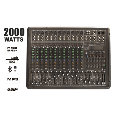 POWER CONSOLA BATBLACK BATBLACK BT-PM1200 2000 WTTS 12 CANALES F392