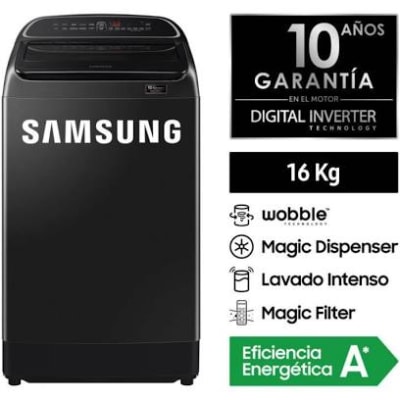 Lavadora SAMSUNG WA16T6260BV/PE Digital Inverter 16kg F492