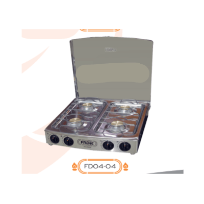 COCINA MESA 4 HORNILLAS FD04-04 FADICC JAZMIN TOTAL ACERO TAPA ACERO F9.771