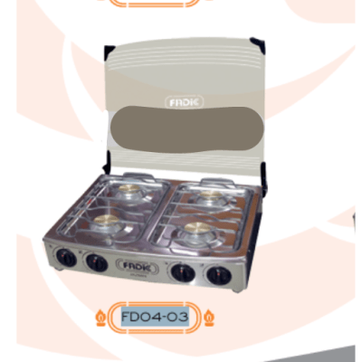 COCINA MESA FADICC JAZMIN 4H TOTAL ACERO T/VID1