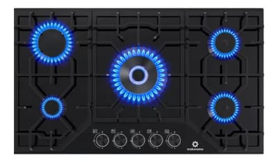 COCINA EMPOTRABLE INDURAMA EGASI-905CGNE 5 QUEMADORES SABAFR SISTEMA CORTA GAS F361