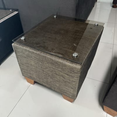 MESA DE CENTRO MUÑOZ  CUADRADO TELA MESA DE VIDRIO F101