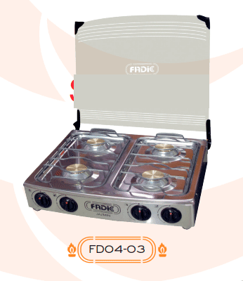 COCINA FADICC 04 HORNILLAS JAZMIN FD04-03 TOTAL ACERO T/VID F111