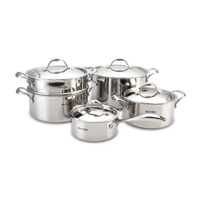 JUEGO DE OLLAS RECORD PIACCERE 9 PIEZAS A/I1