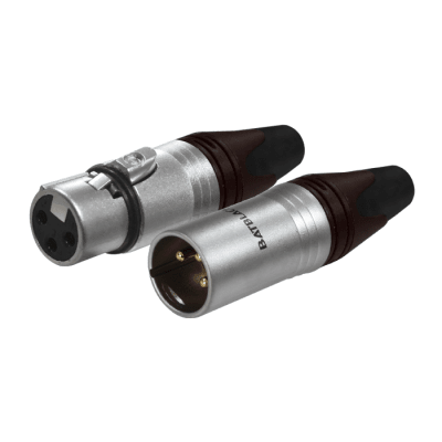 CONECTOR CANO BATBLACK LA1312MF-NG XLR HEMBRA Y MACHO 3 PINES F0.2