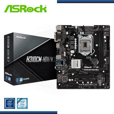 MOTHERBOARDS ASROCK H310CM-HDV/M.2 LGA 1151 INTEL H310 2DDR4 V,S,R MATX F0.60