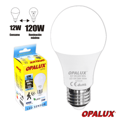 FOCO SENSOR RADAR OPALUX OP-12MW-CW  12W 7200K 1000LM F0.2