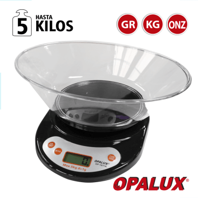 Balanza Digital Opalux Op-1811A-Ng 1Gr A 5Kg Pantalla LCD F0.331