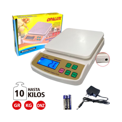 BALANZA PARA COCINA OPALUX OP-1904 DIGITAL 10 KG F0.41