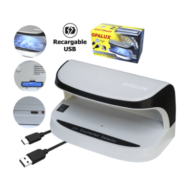 DETECTOR DE BILLETES OPALUX OP-2190 BT 3.7V F1.31