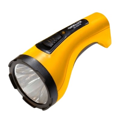 Linterna recargable OPALUX OP-4231A LED 3W 90 MTS luz alta y luz baja color amarillo1