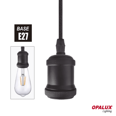 SOCKET COLGANTE OPALUX OP-6550-BK E27 F-0.21