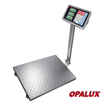 BALANZA ELECTRÓNICA CON BRAZO OPALUX OP-9095DD 500KG RECARGABLE DOBLE DISPLAY  F101