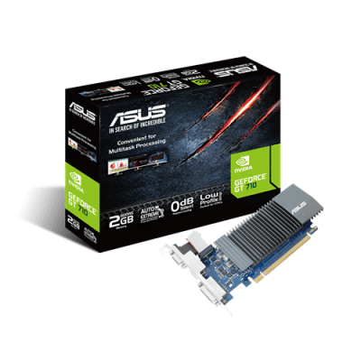 TARJETA DE VIDEO ASUS GT710-SL-2GD5-CSM GEFORCE GT 710 2GB DDR5 64BIT, PCI-E 2.0, DISPLAYPORT / HDM1