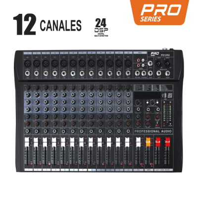 CONSOLA DIGITAL PRO SERIES PS12RS 12 CANALES AUDIO PROFESIONAL1