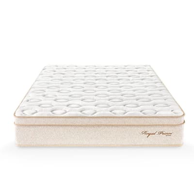 COLCHON QUEEN ROYAL PRINCE PARAÍSO 748 RESORTES 2 ALMOHADAS VISCOELASTICAS 1 PROTECTOR