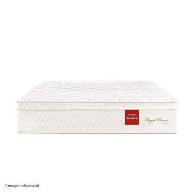 COLCHON 2 PLAZAS ROYAL PRINCE FLEXIBLE PARAISO 609 RESORTE +2 ALMOHADAS VISCOELASTICAS 1 PROTECTOR1