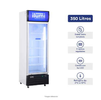 VISICOOLER ILUMI BC-3500FC 350 LITROS FAN COOLING MARCO ALUMINIO F701