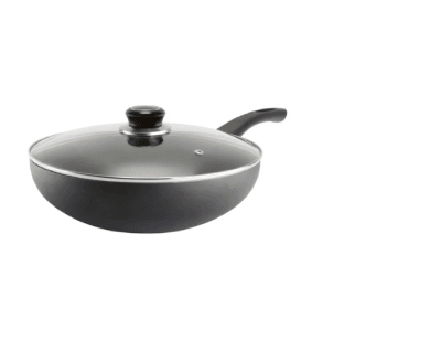 SARTEN CON TAPA VIDRIO ANTIADHERENTE WOK 28CM 2MM RECORD F1.3