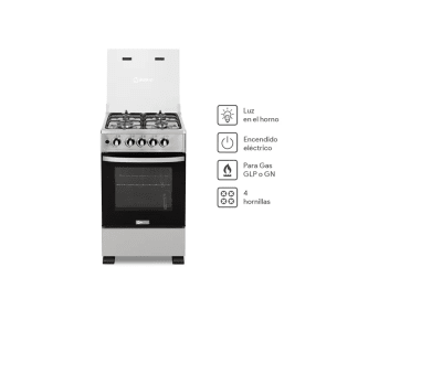 COCINA PIE MIRAY RUBI PLUS 4 HORNILLAS F35