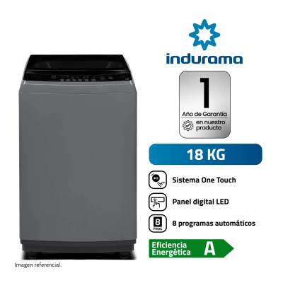 LAVADORA INDURAMA LRI-18DGR 18 KILOS CARGA SUPERIOR F501