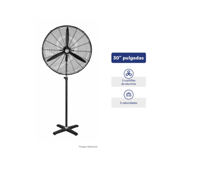 VENTILADOR PEDESTAL PARED ILUMI IL-30 26