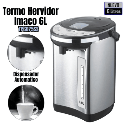 TERMO HERVIDOR ELECTRICO IMACO TP6075SS 6 LITROS1