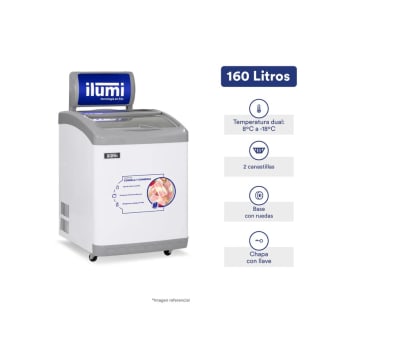 CONGELADORA ILUMI TF-1600 160 LITROS TAPA VIDRIO CORREDIZO F31
