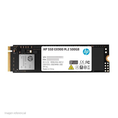 DISCO DURO SOLIDO HP EX900, 500GB, M.2, 2280, PCIE GEN 3X4, NVME 1.3. 2100/1500MB/S F0.71