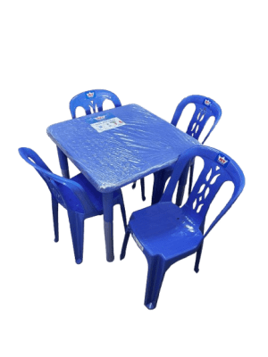 COMEDOR CUADRADO PLASTICO REY MESA KINA SILLA MODERNA TULIPAN1