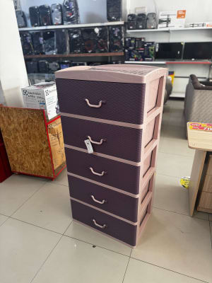 COMODA PLASTICO REY SUPER GIGANTE 5 PISOS RATAN C/ TAPA  REFORZADA