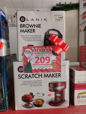 COMBO MAQUINA PARA BROWNIE MAKER BLANIK BBM029+MAQUINA ELECTRICA PARA RASPADILLA BLANIK BSM079 SCART1