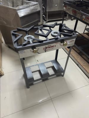 COCINA SEMI INDUSTRIAL 2 HORNILLAS N°02 FSI02-12 ECONOMICA P-AC P/F QUEMADOR ALUMINIO FADICC F71